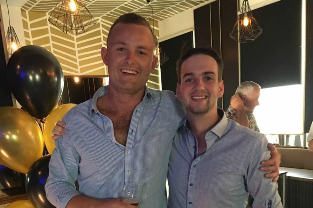 Lachlan Ward (left) tragically died while playing Fifth Grade for Warringah on Saturday. Photo: Facebook