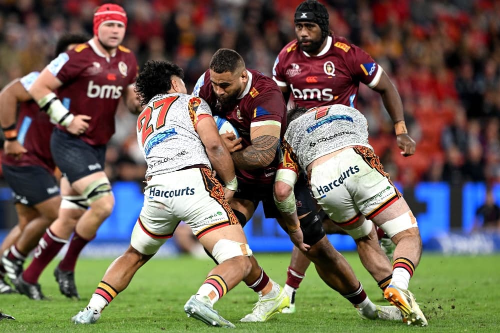 The Queensland Reds will be without Lukhan Salakaia-Loto for Saturday's clash with Moana Pasifika. Photo: Getty Images