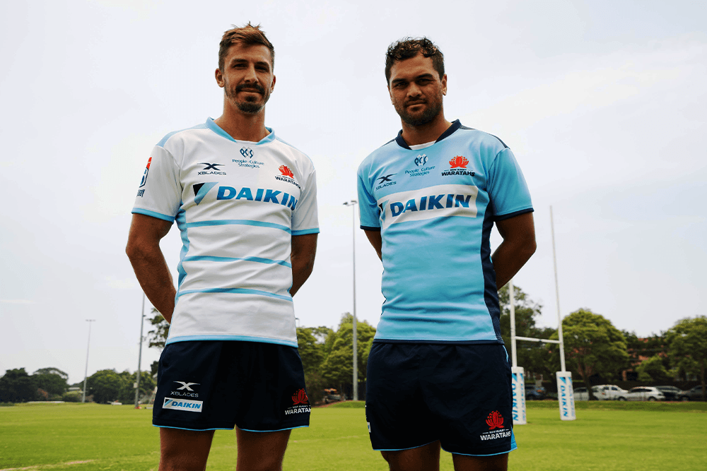 The Waratahs have unveiled their 2020 playing kit. Photo: NSW Waratahs
