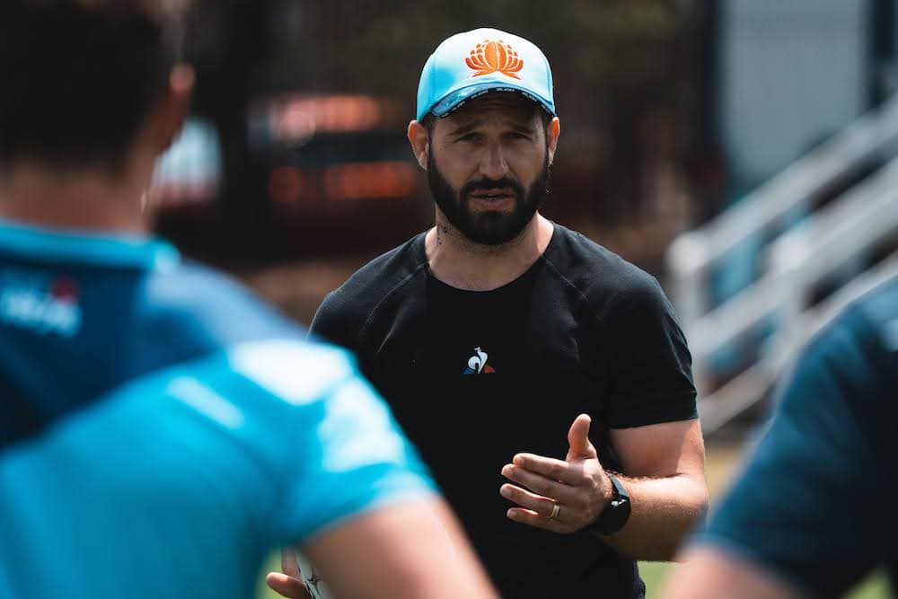 France star Frederic Michalak was a guest coach at the Waratahs. Photo: Julius Dimitaga/Waratahs media