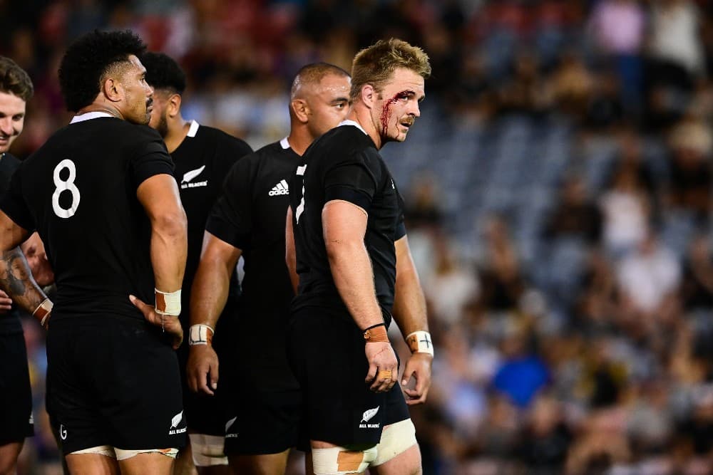 Ian Foster has praised Sam Cane after the All Blacks captain led his side to a crushing victory over the Pumas. Photo: Stu Walmsley/Rugby Australia