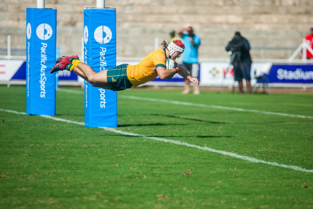 Fraser McReight crossed for a double in the defeat to Samoa. Photo: Getty Images