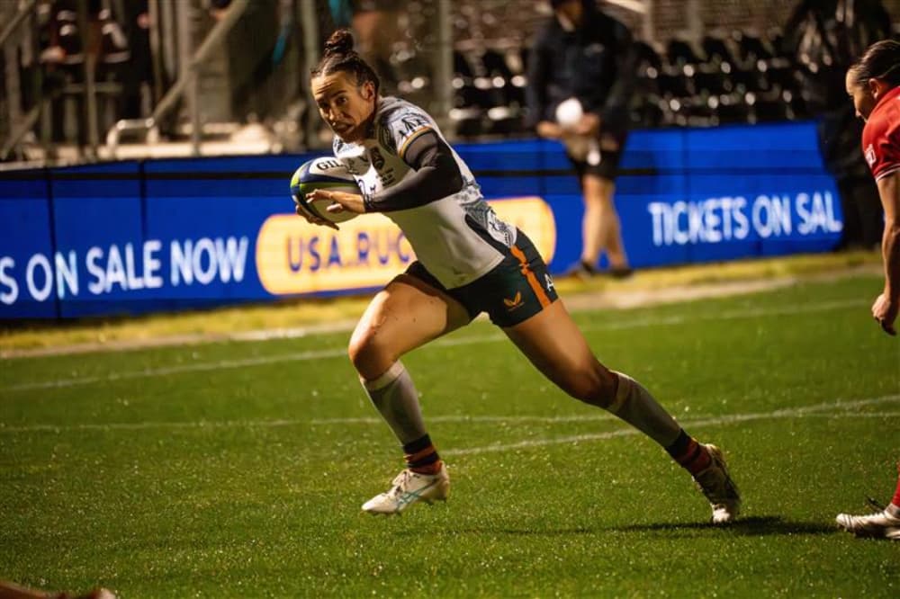 The Wallaroos went down to Canada in wet Sacramento. Photo: Andrew Flakelar/Wallaroos Media
