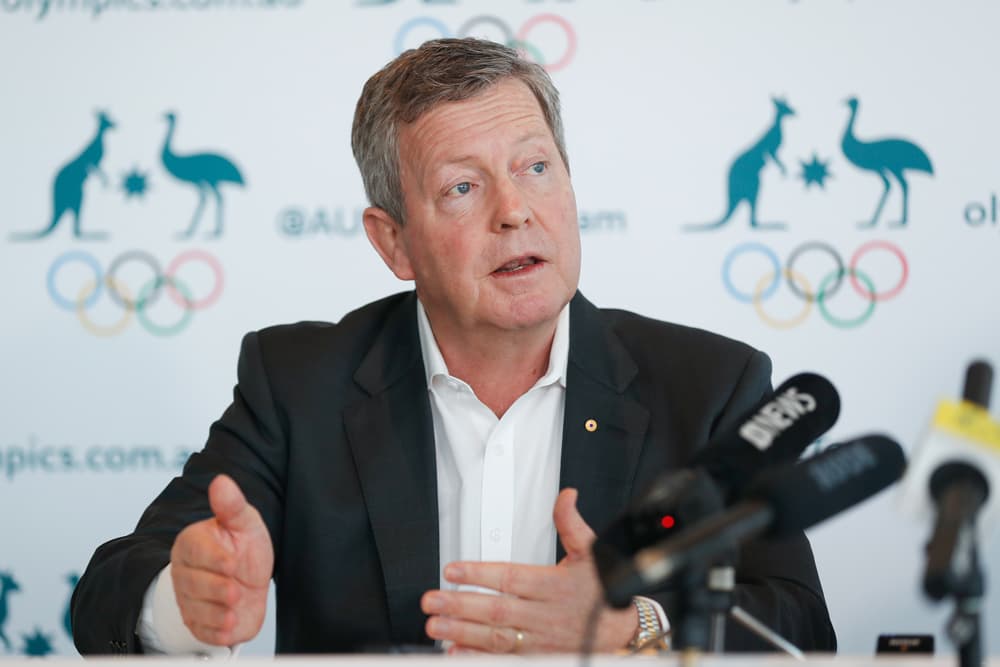 Matt Carroll addresses media on Thursday morning. Photo: Getty Images