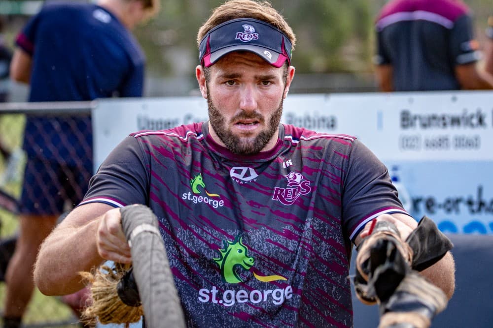 Izack Rodda says he's disappointed to miss the Reds' captaincy but is fully behind skipper Liam Wright. Photo: QRU Media/Brendan Hertel