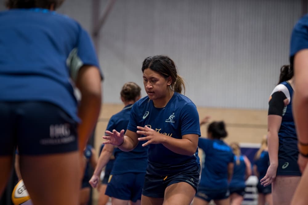 New Wallaroos hooker Katalina Amosa is excited to join a special group of siblings to play for Australia. Photo: Wallaroos Media