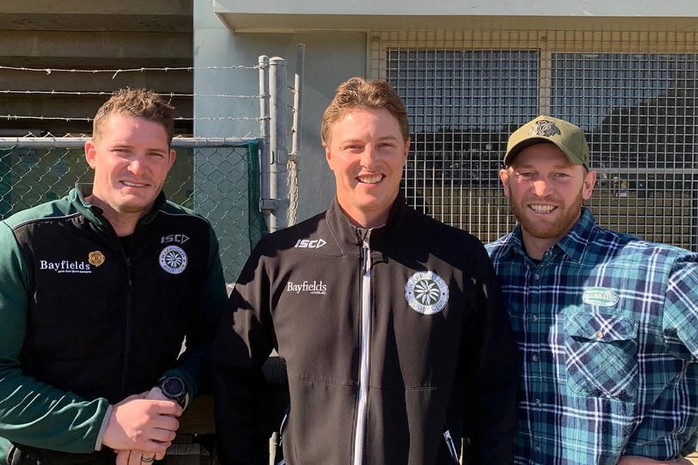 The Rats coaching dream team - Holmes, Bayliss and Killingworth. Photo: Todd Marks
