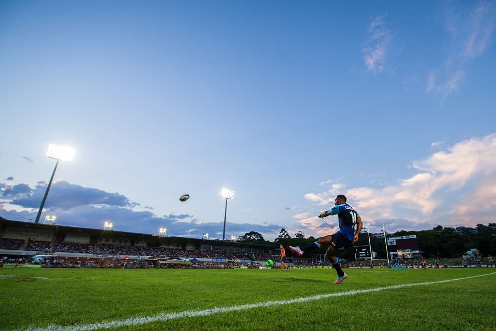 Will Reece Robinson be the Waratahs' sole kicker this weekend? Photo: RUGBY.com.au/Stuart Walmsley
