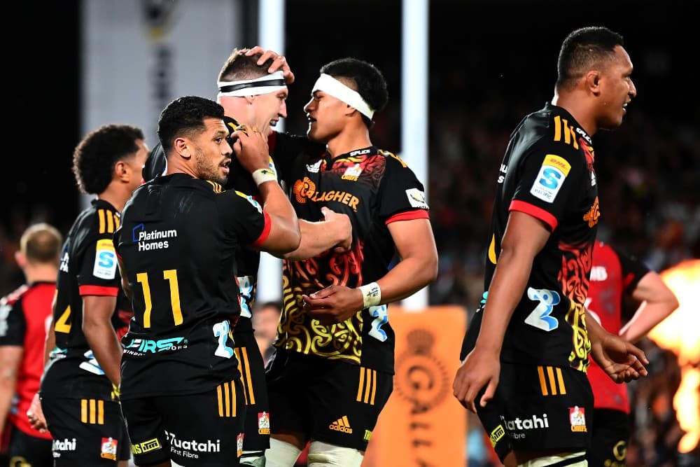 The Chiefs stay unbeaten with a win over the Crusaders. Photo: Getty Images