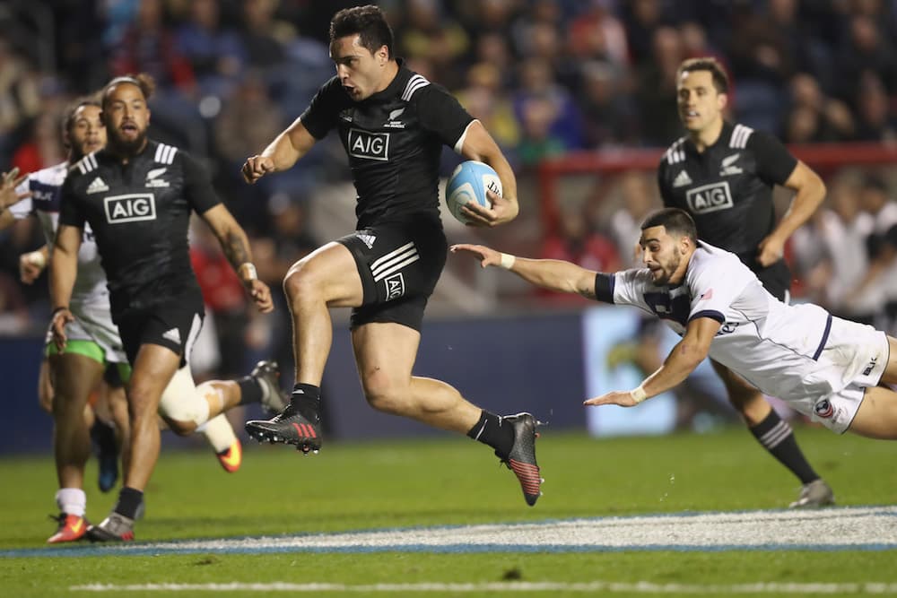 Two try hero. James Lowe of the Maori All Blacks. Photo: Getty Images