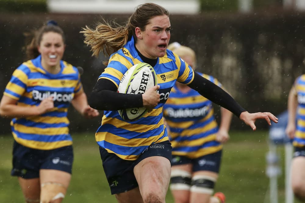 Jakiya Whitfeld is one of the Sydney Uni stars in the Aon Uni 7s squad. Photo: Karen Watson