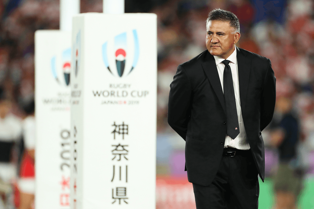 Jamie Joseph paid tribute to typhoon victims after Sunday night's win. Photo: Getty Images