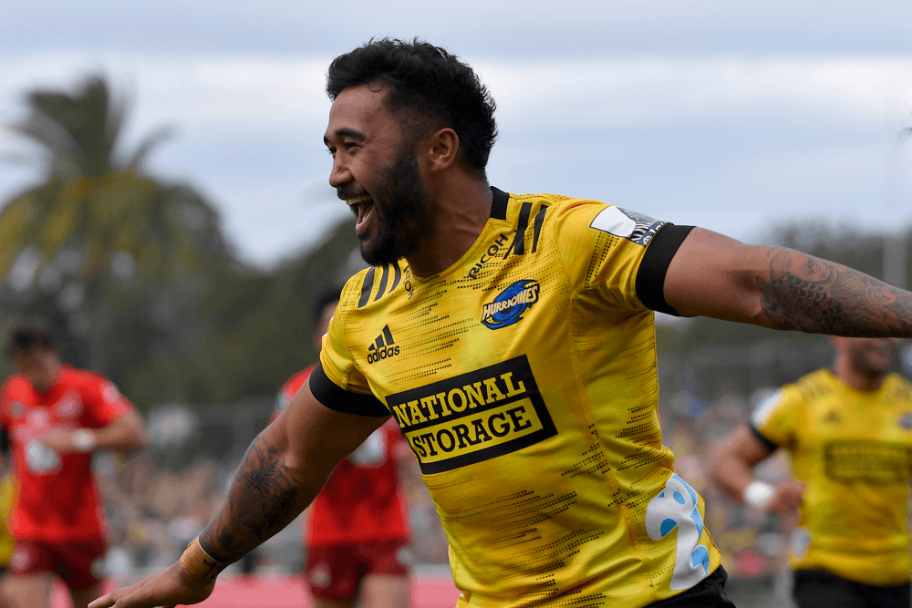 Vince Aso scored a try for the Hurricanes. Photo: Getty images