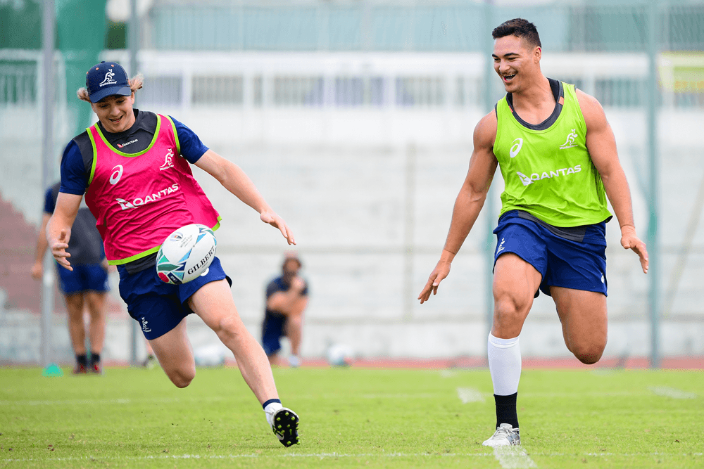 Jordan Petaia has tweaked his hamstring in a pre-World Cup camp. Photo: RUGBY.com.au/Stuart Walmsley
