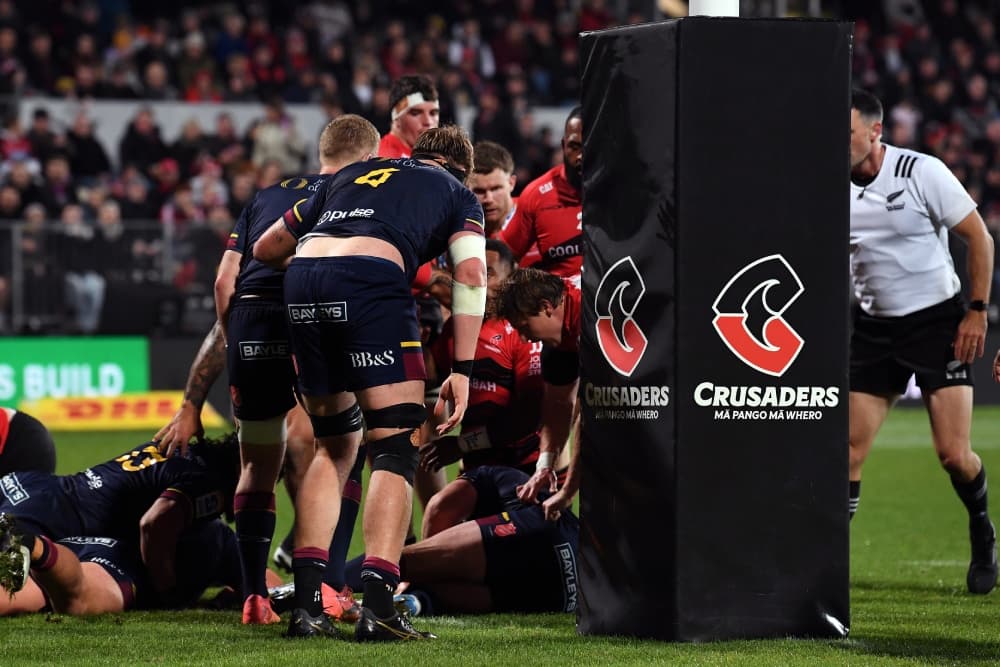 Sevu Reece snuck over for his historic 66th Super Rugby try. Photo: Getty Images