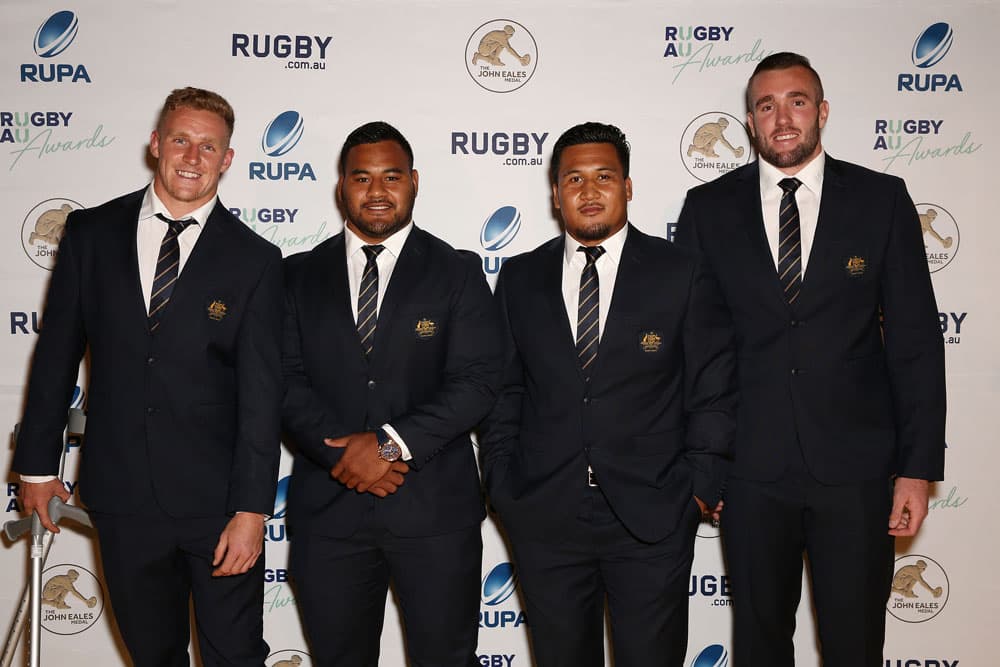 Reece Hodge was on crutches in Sydney. Photo: Getty Images