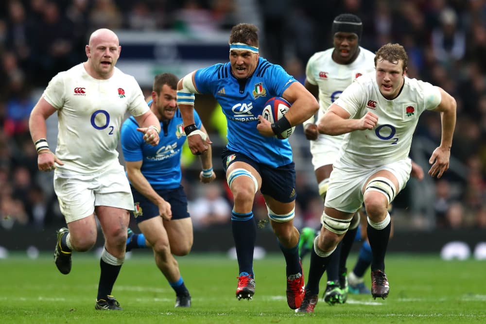 Dries van Schalkwyk and Italy will be out to upset the Wallabies on Saturday. Photo: Getty Images