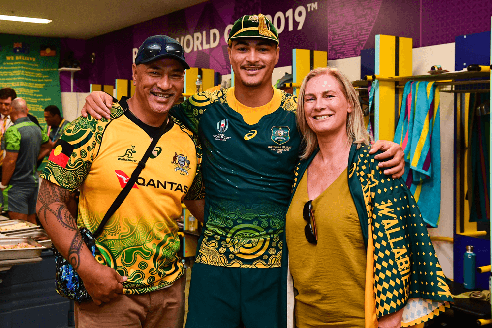 Jordan Petaia's father Tielu passed away tragically on Wednesday night. Photo: Getty Images.