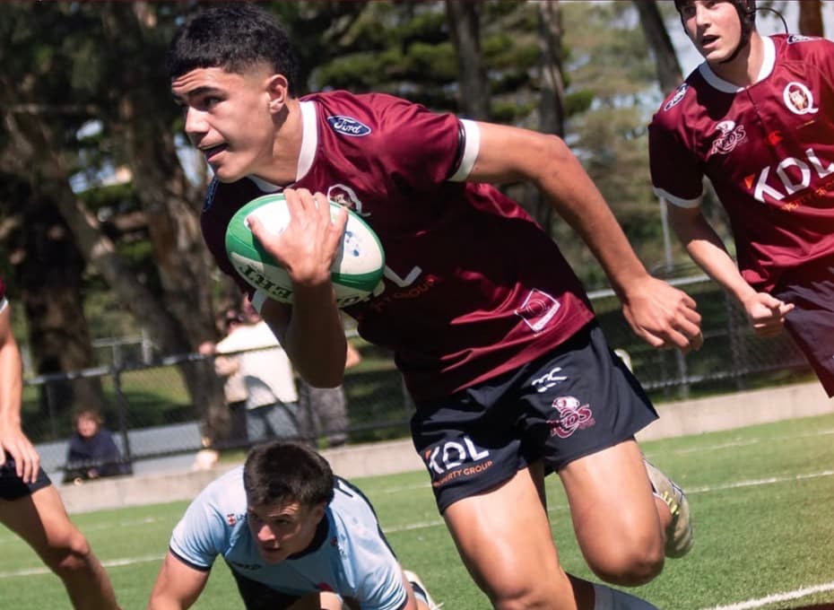 Reds U15s centre Kilipati Lea on the charge in Sydney on Saturday