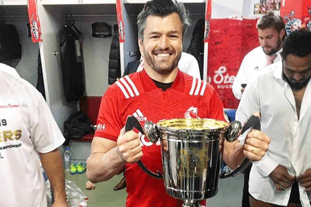 Adam Ashley-Cooper and the Kobe Steelers won Japan's Top League. Photo: Instagram/Adam Ashley-Cooper