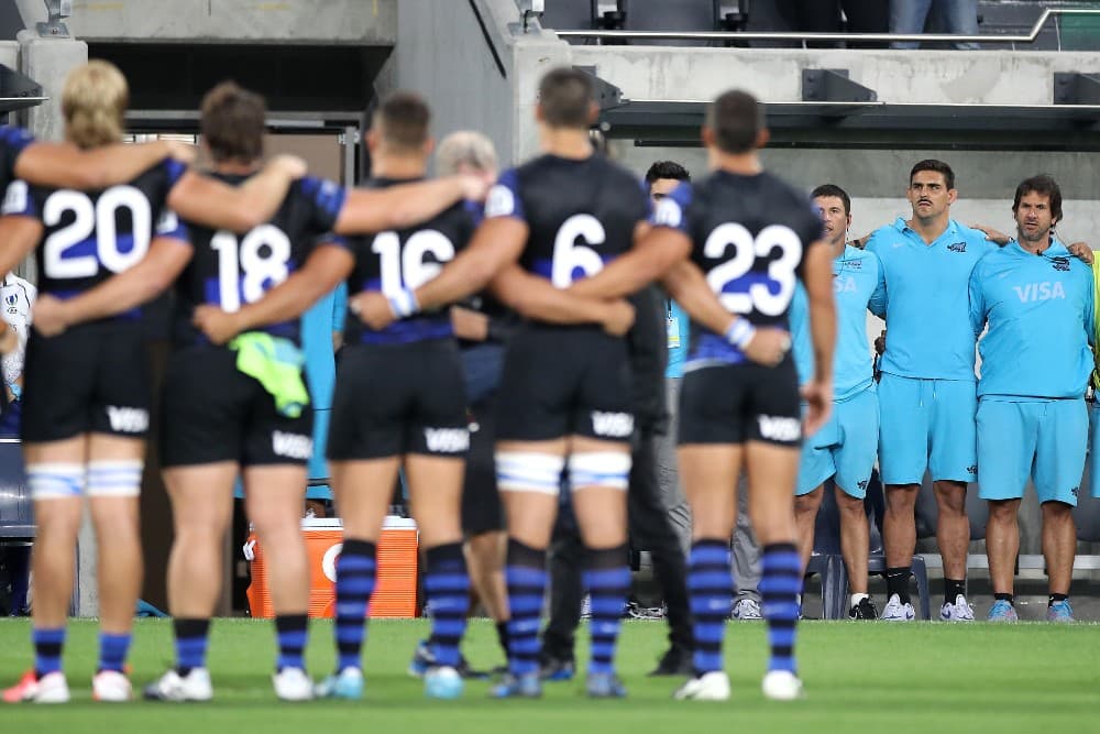 The Pumas honoured Diego Maradona by wearing the 10 number on their sleeves. Photo: Getty Images