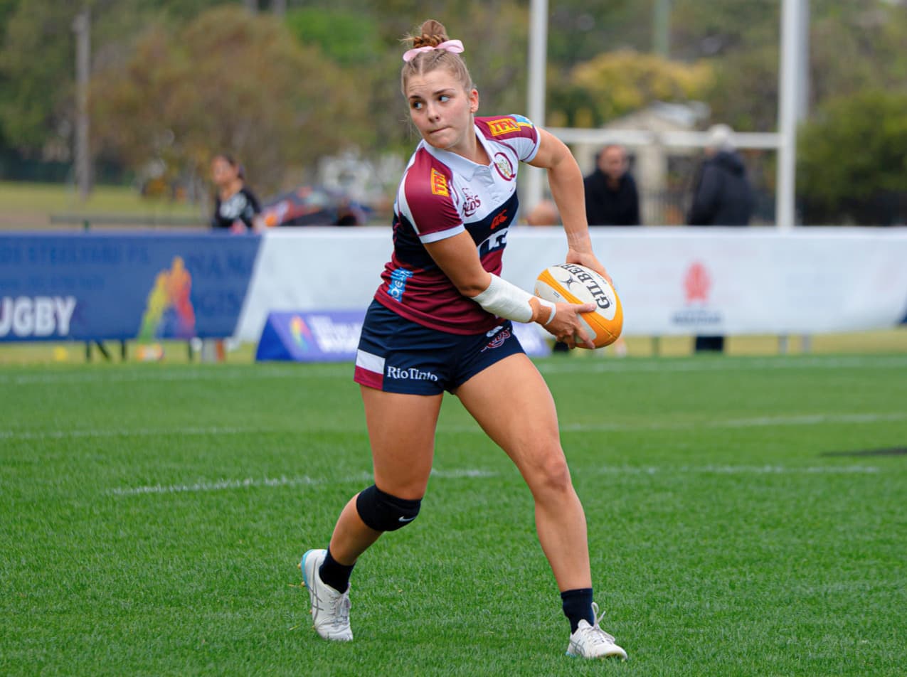 Amy Lorenz in action at last year's Santos Festival of Rugby in Narrabri