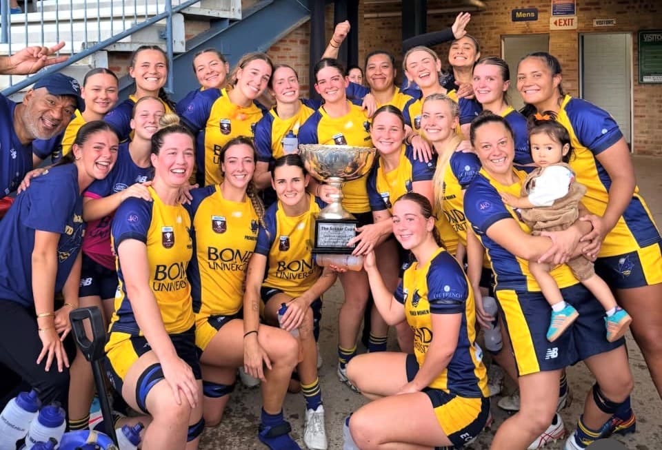 Celebrations for the Bull Sharks women...Australian club champions 