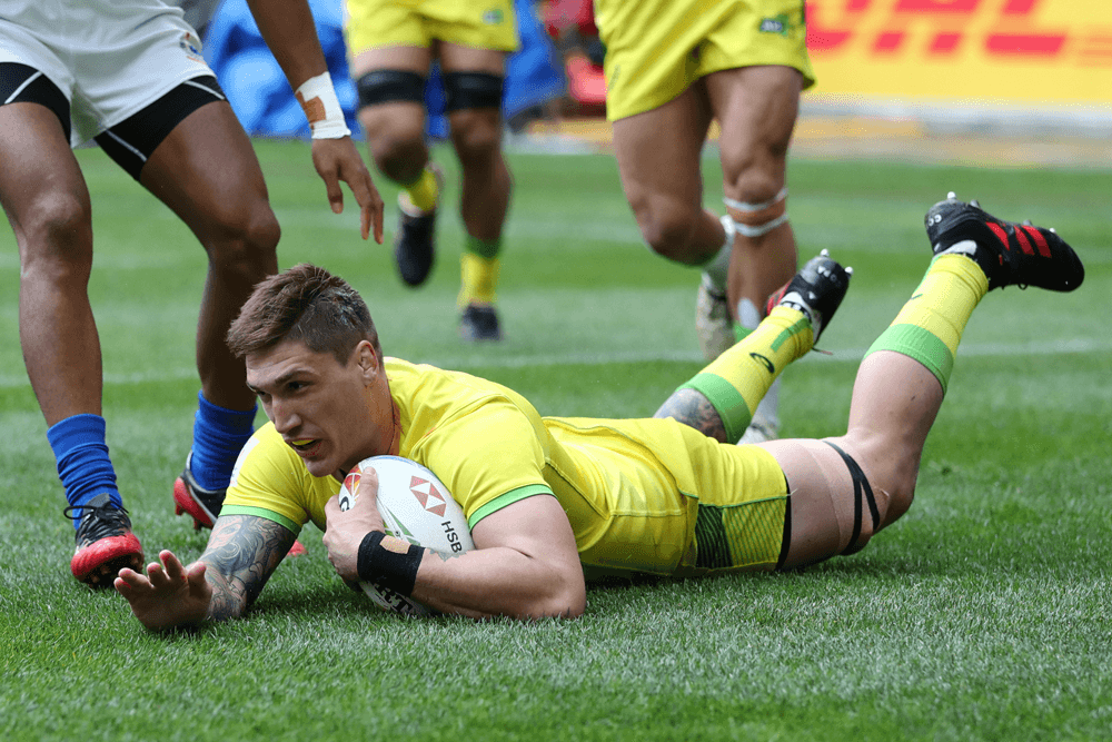 Sean McMahon scores his first try in Cape Town. Photo: World Rugby