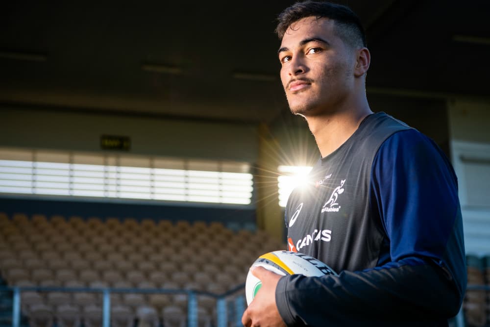 Wallabies rookie Jordan Petaia at training in Cessnock. Photo: RUGBY.com.au/Stuart Walmsley