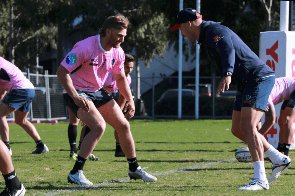 Lewis Holland in action at training. Photo: Rebels media