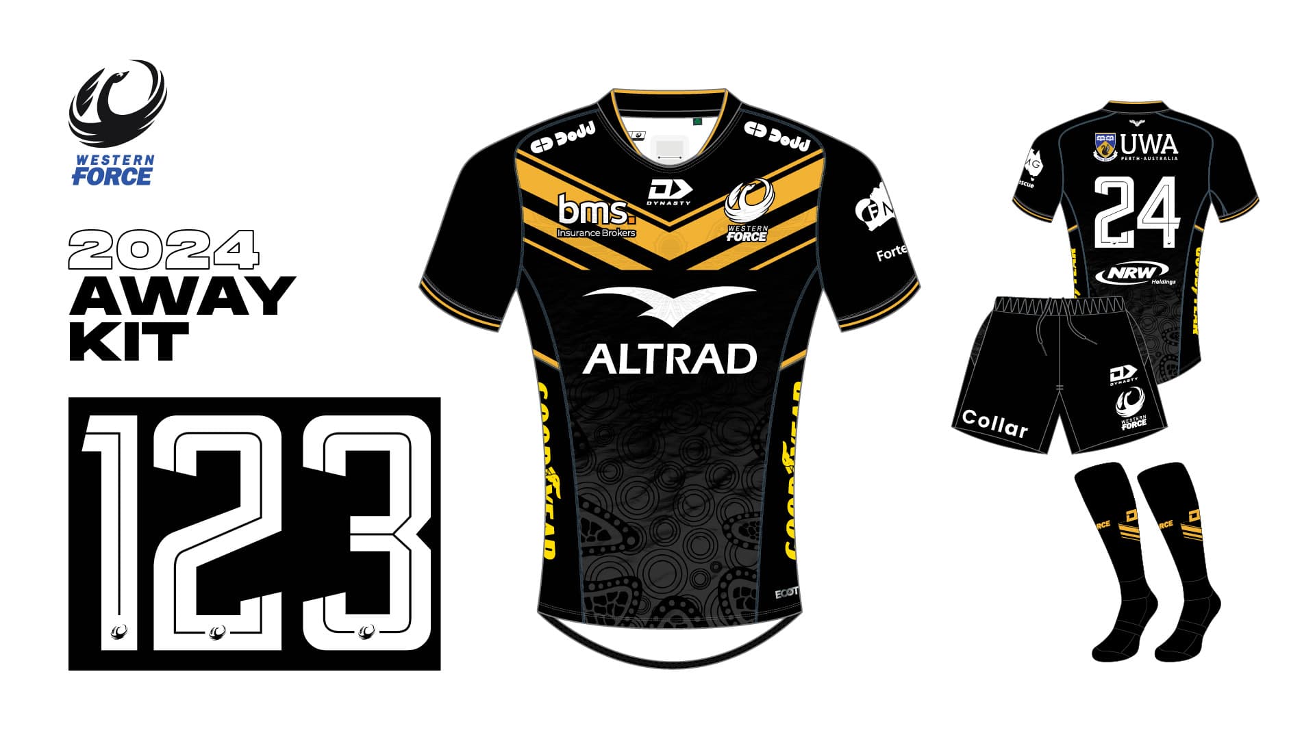 Western Force 2024 away jersey
