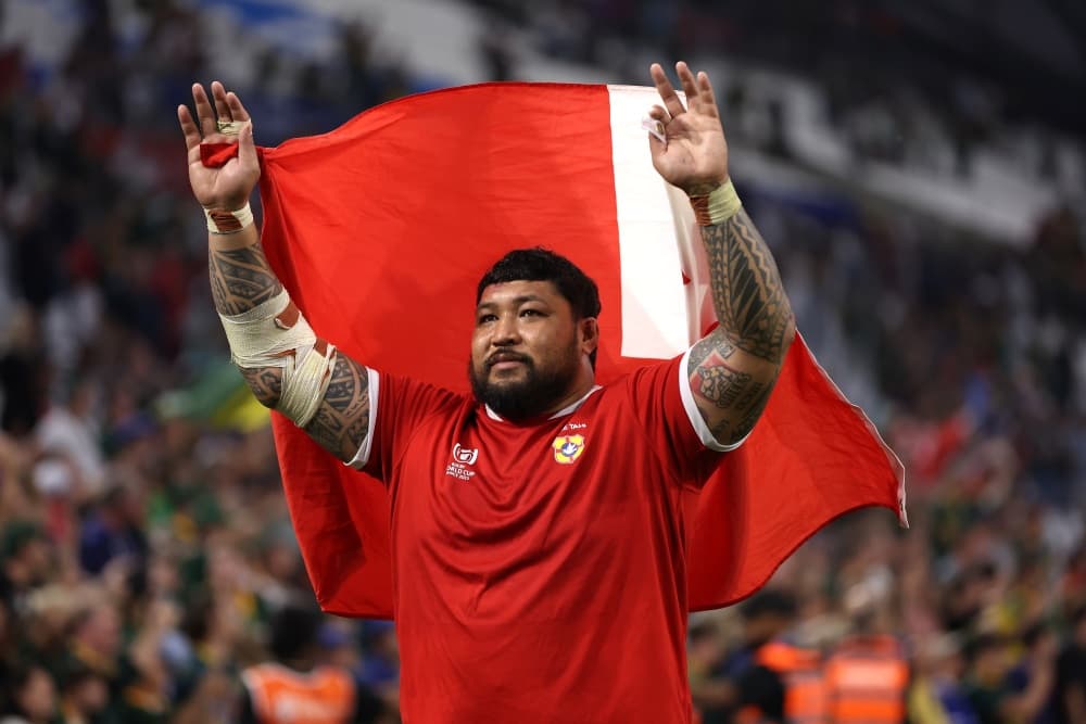 Veteran Ben Tameifuna has had a breakout tournament for Tonga. Photo: Getty Images