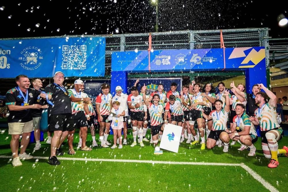 First Nations Pasifika claim the Plate title at their maiden Hong Kong 10s event. Photo Supplied