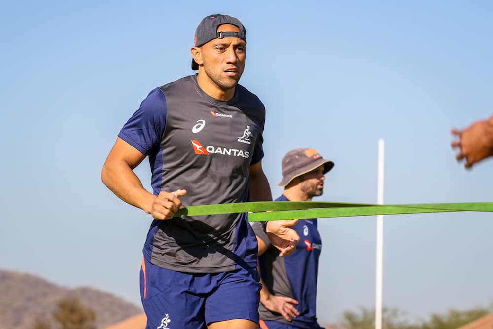 Christian Lealiifano training with the Wallabies in South Africa. Photo: Marty Cambridge/RugbyAU