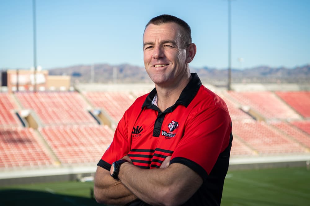Utah Warriors head coach Chris Latham in Las Vegas. Photo: Stuart Walmsley