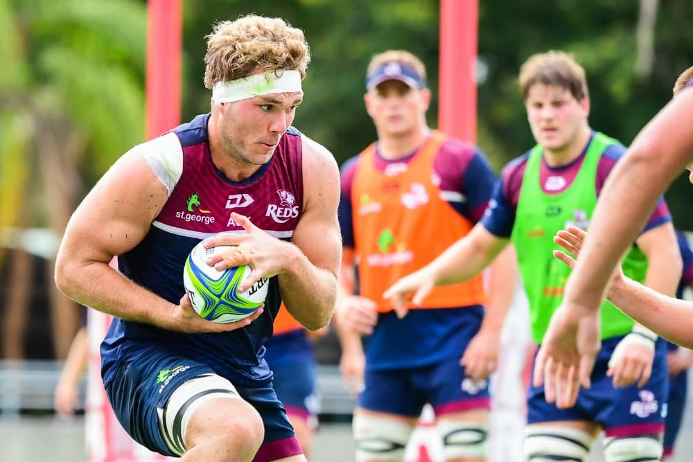 Reds forward Angus Scott-Young has escaped suspension despite being found guilty of striking Brumbies opponent James Slipper. Photo: RUGBY.com.au/Stuart Walmsley 
