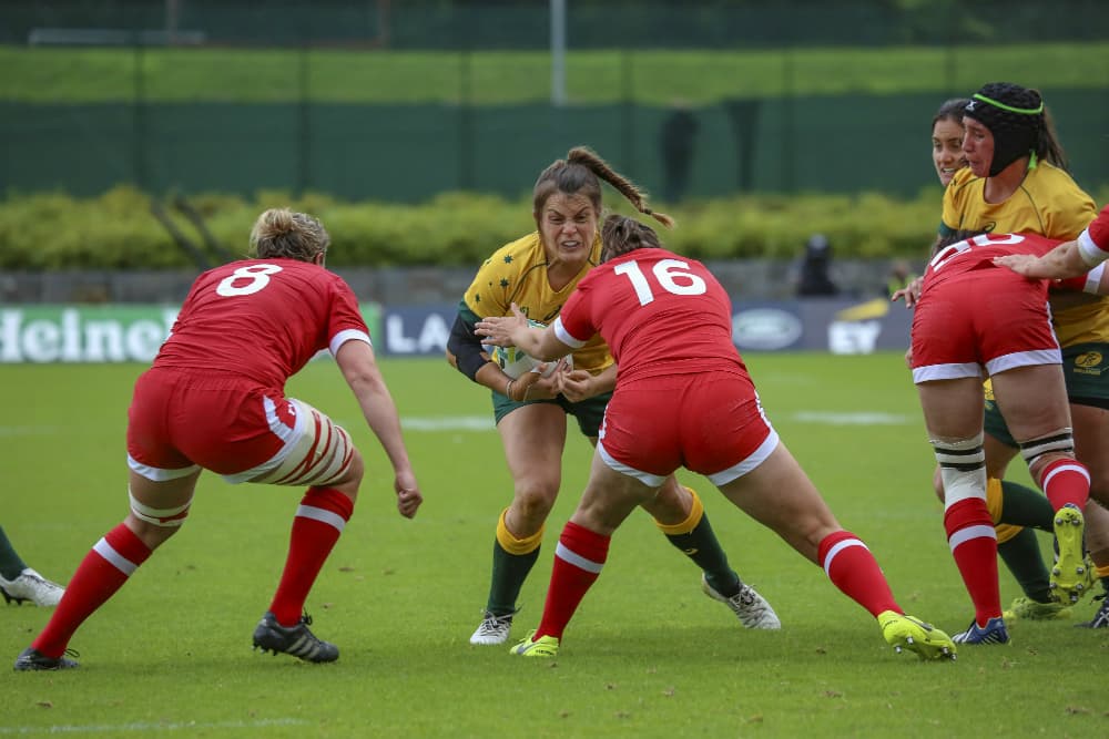Grace Hamilton was, once again, among the Wallaroos' best against Canada. Photo: ARU Media/Brendan Hertel