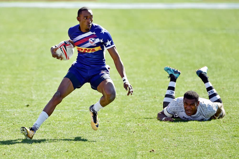Perry Baker will miss Sydney after suffering a broken jaw against Tonga in the Hamilton Sevens. Photo: Getty Images