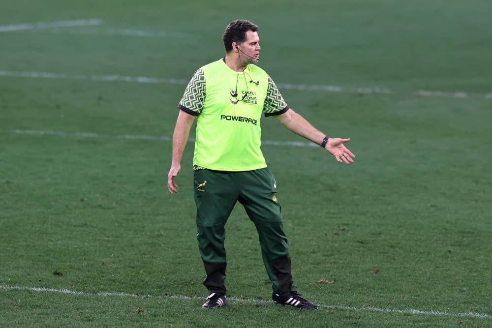 Rassie Erasmus as been told to face a misconduct hearing. Photo: Getty Images
