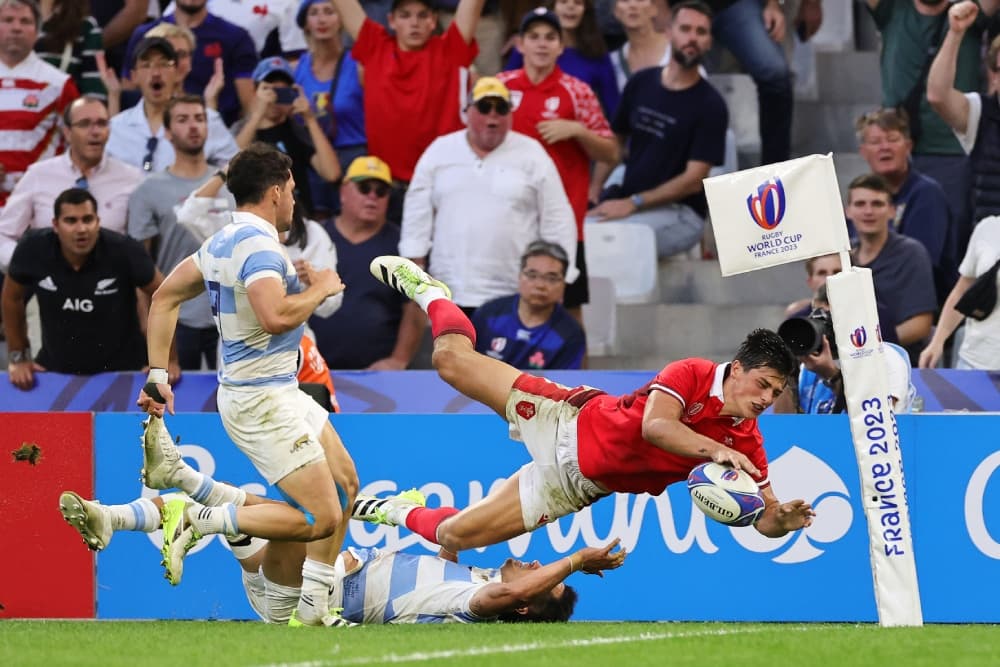 Louis Rees-Zammit is relishing the chance to be back in Wales camp ahead of his international return. Photo: Getty Images