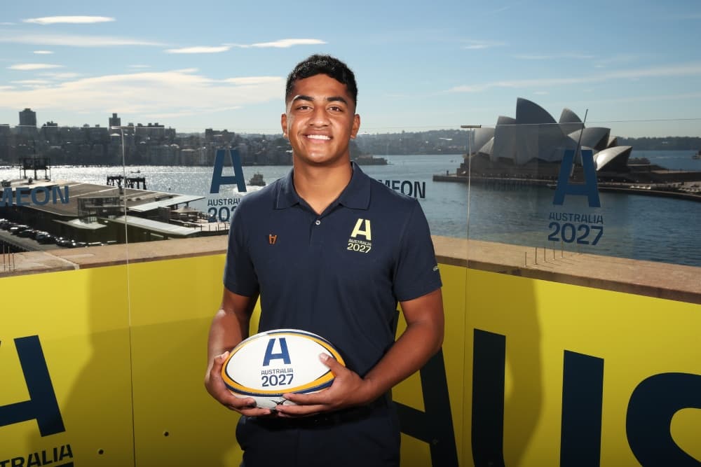 A young Clem Halaholo, long before he turned into a Waratahs wrecking ball. Photo: Getty Images