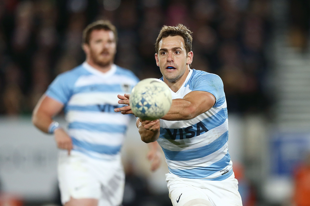 Nicolas Sanchez is one of five overseas-based players selected in the Pumas squad for their first 2019 Rugby Championship Test. Photo: Getty Images
