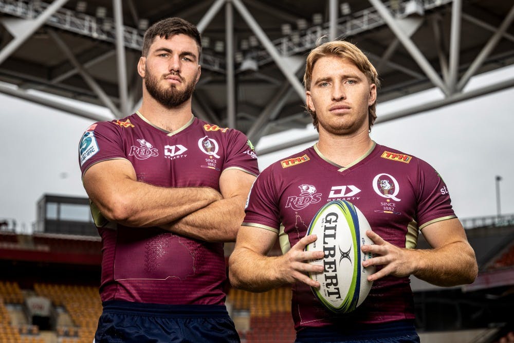 Liam Wright and Tate McDermott will co-captain the Reds in 2022. Photo: QRU Media/Brendan Hertel.