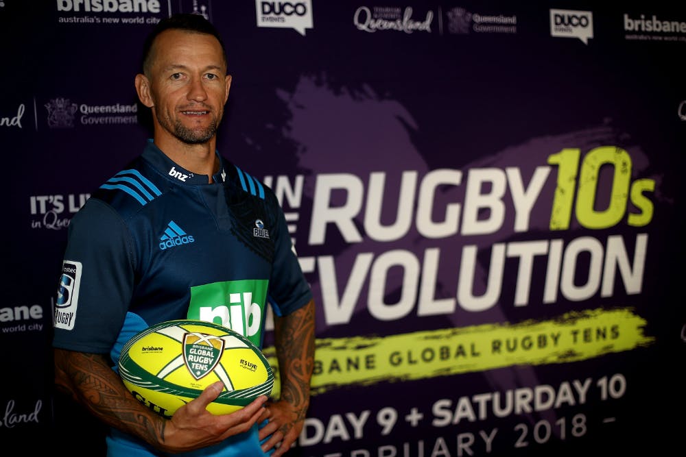 Carlos Spencer will lace the boots up for the Blues at the Brisbane Tens. Photo: Getty Images