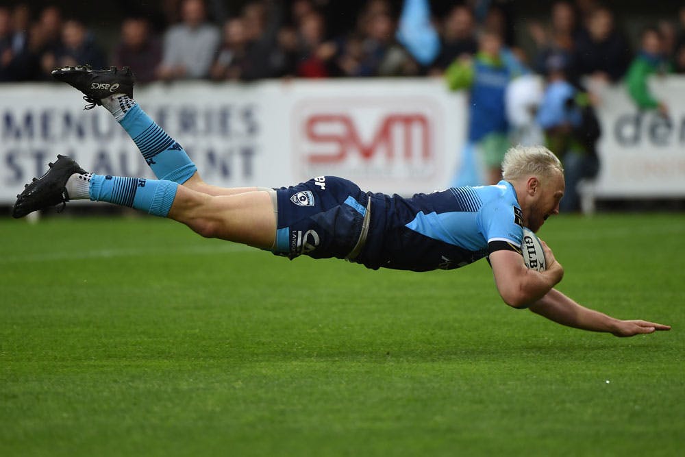 Jesse Mogg scored a double for Montpellier. Photo: AFP