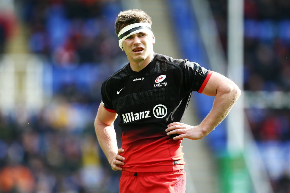 Owen Farrell was cited for a dangerous tackle during Saracens' win over Wasps. Photo: AFP