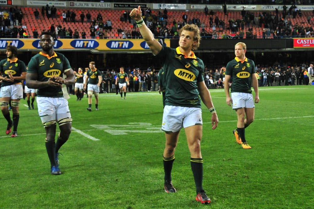 Andries Coetzee and the Springboks have been one of international rugby's biggest improvers in 2017. Photo: Getty Images