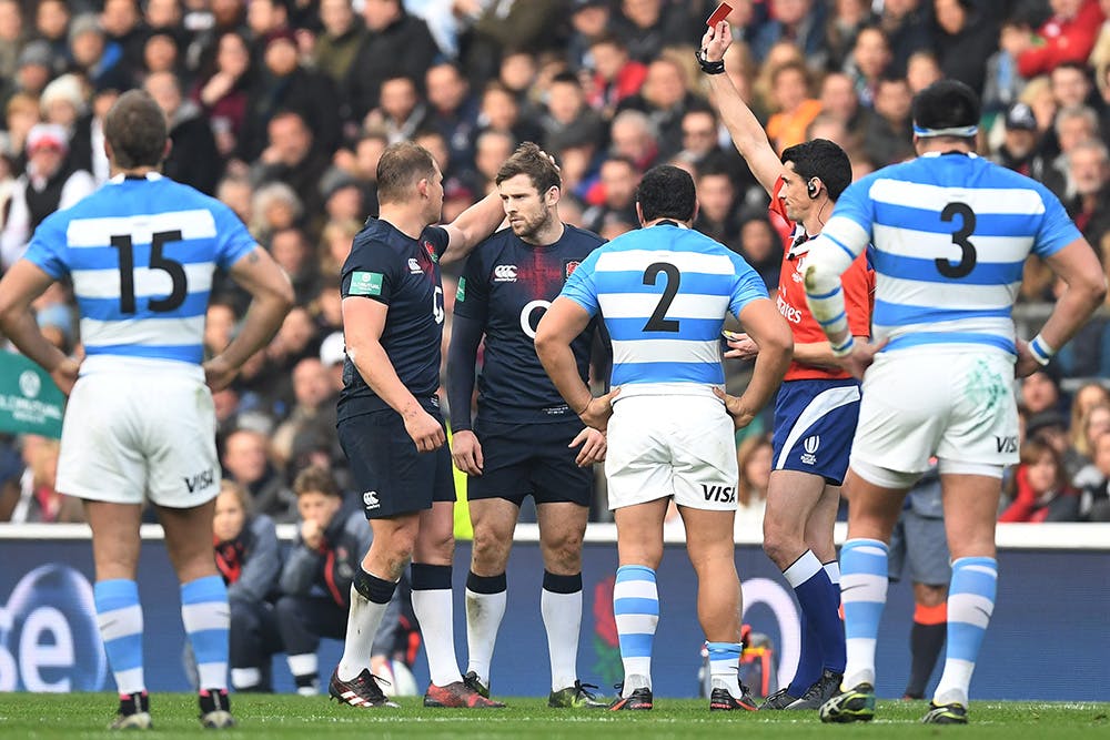 Elliot Daly is the first England backline player to be sent off. Photo: Getty Images