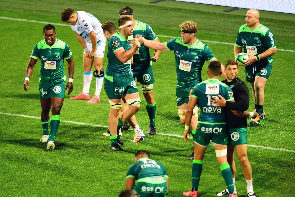 Matt Philip playing in France for Top 14 club Pau. Photo credit: Mehdi Fedouachi/AFP
