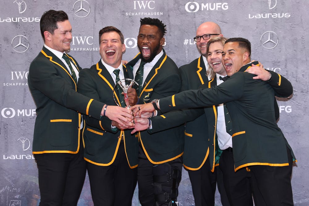 The Springboks have taken out the Team of the Year at this year's Laureus Awards. Photo: Getty Images